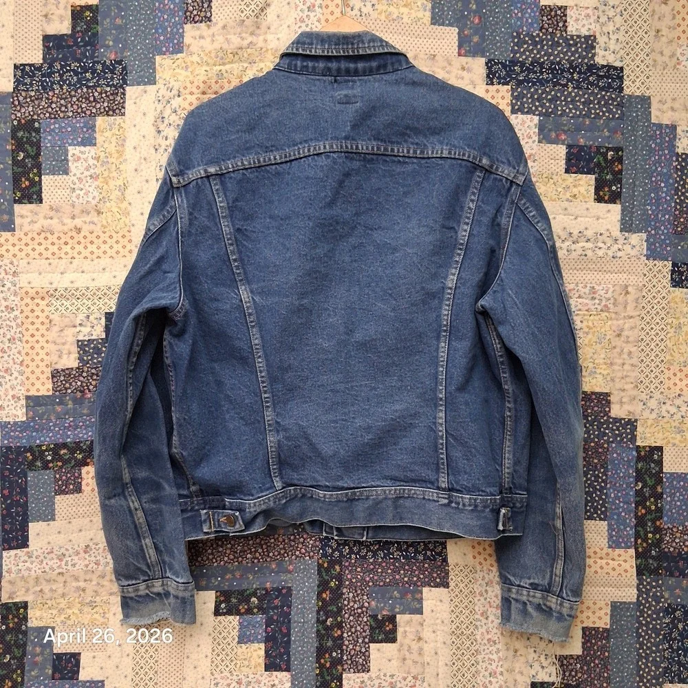 Vintage Lee Riders Sanforized 1970s Jacket Size 42 - Large Denim Trucker 101J